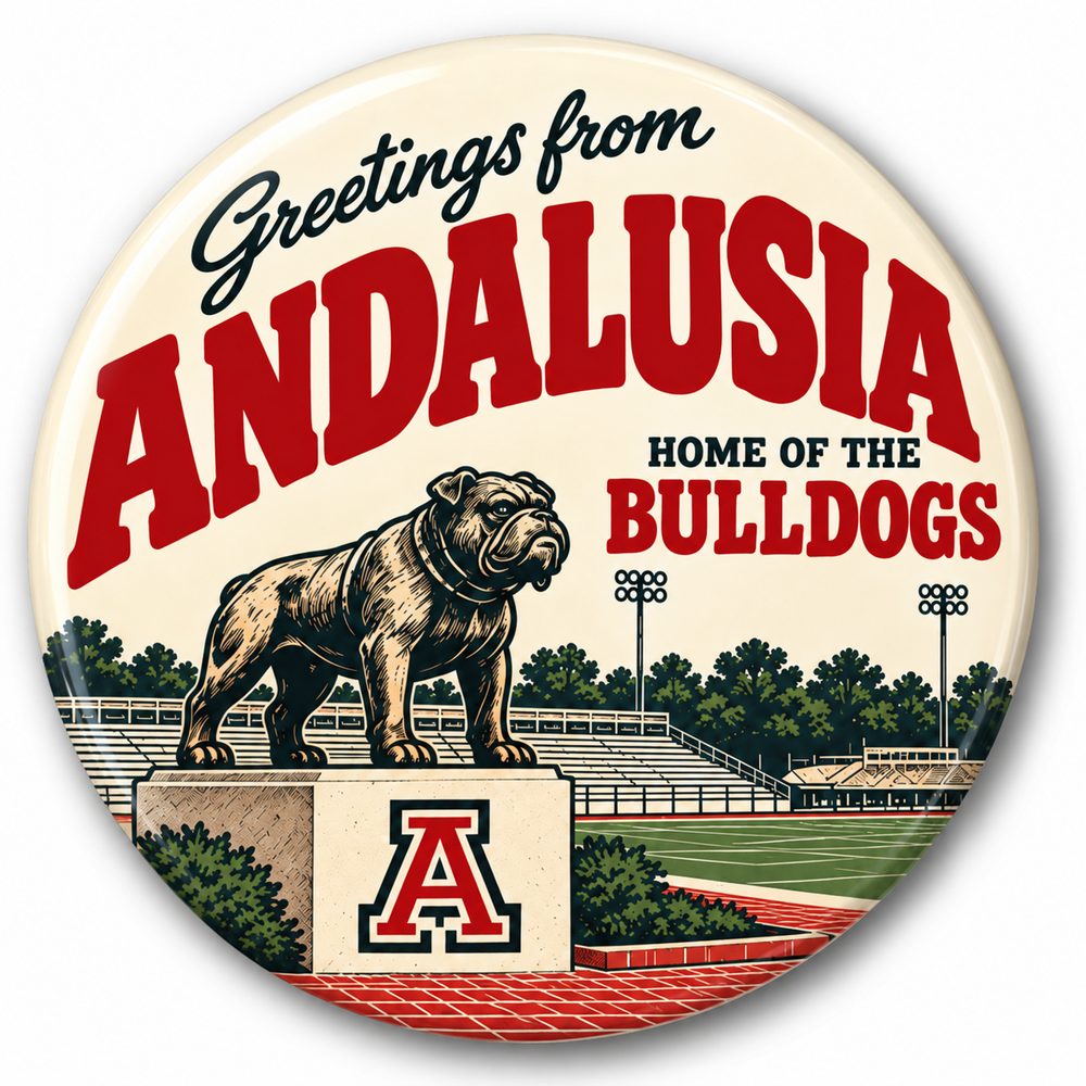 Andalusia Postcard Button