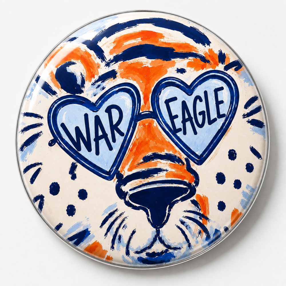War Eagle Tiger Button
